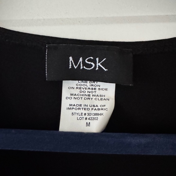 MSK Black Dress with Beaded Sleeve Details - Picture 2 of 5